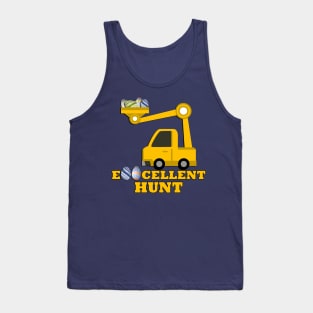 Easter Design for Kids Boys & Girls Easter Cards, Bags & Gifts Eggcellent Hunt Funny Design Truck Gift Tank Top